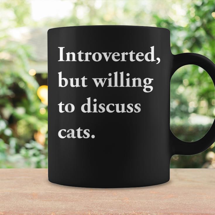Introverted But Willing To Discuss Cats Coffee Mug Gifts ideas