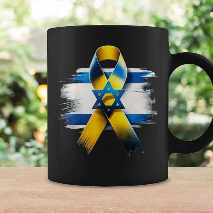 Israel Flag Yellow Ribbon Bring Them Home Now Israel Coffee Mug | Mazezy