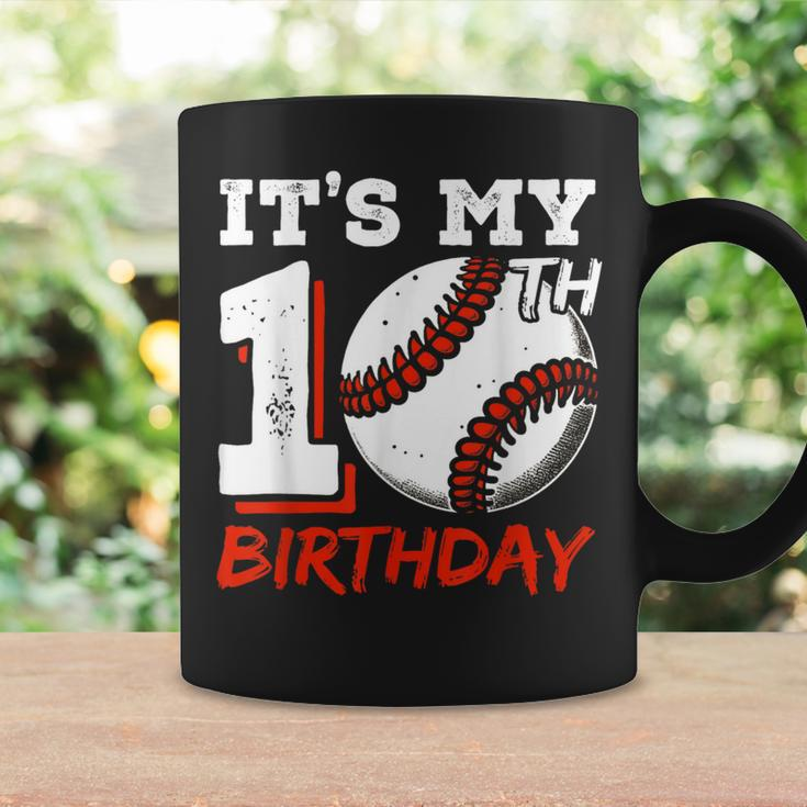 It's My 10Th Birthday Baseball Player 10 Years Old Boys Bday Coffee Mug Gifts ideas