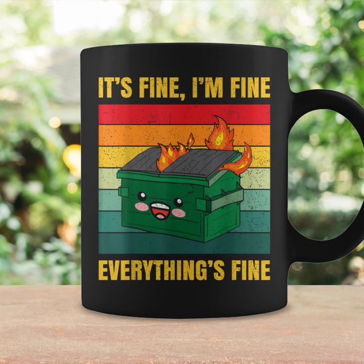 It's Fine I'm Fine Everything's Fine Lil Dumpster Fire Coffee Mug Gifts ideas