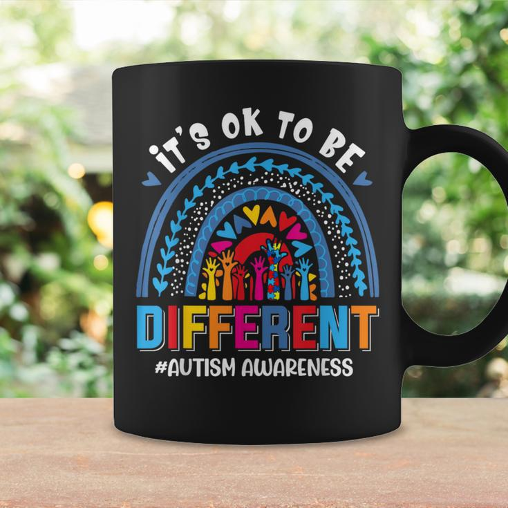 It's Ok To Be Different Autism Awareness Leopard Rainbow Kid Coffee Mug Gifts ideas