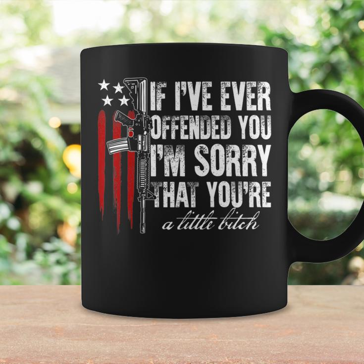 If I've Ever Offended You I'm Sorry American Flag Coffee Mug Gifts ideas