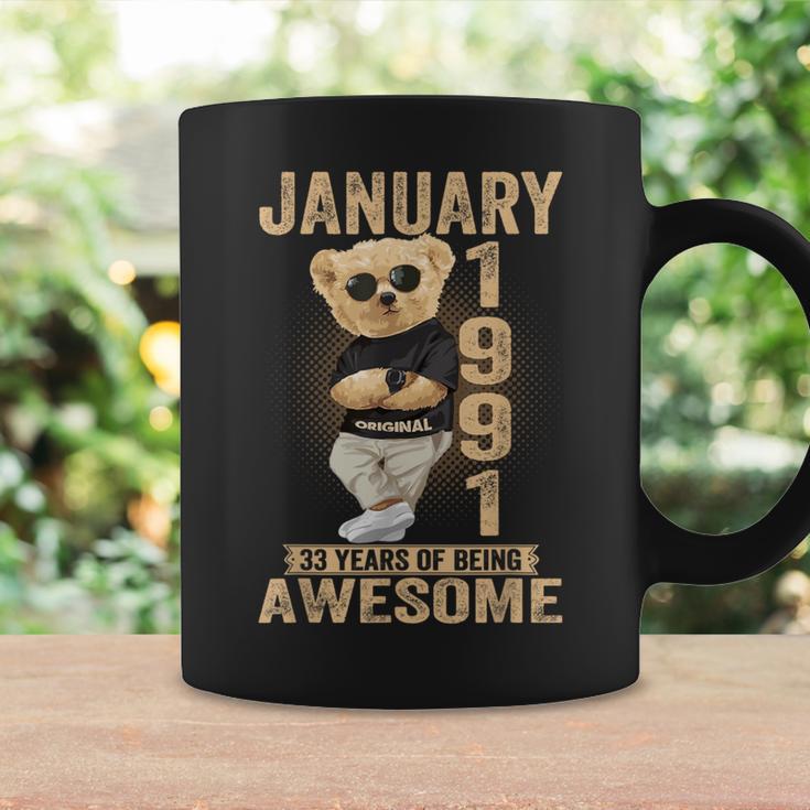 January 1991 33Th Birthday 2024 33 Years Of Being Awesome Coffee Mug Gifts ideas