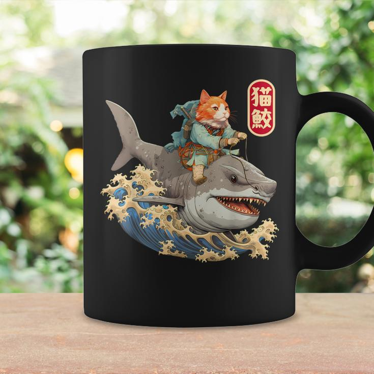 Japanese Samurai Cat Shark Ninja Cat Tattoo Kitten Warrior Coffee Mug Gifts ideas