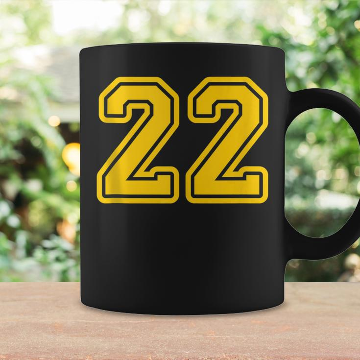 Jersey 22 Golden Yellow Sports Team Jersey Number 22 Coffee Mug Gifts ideas
