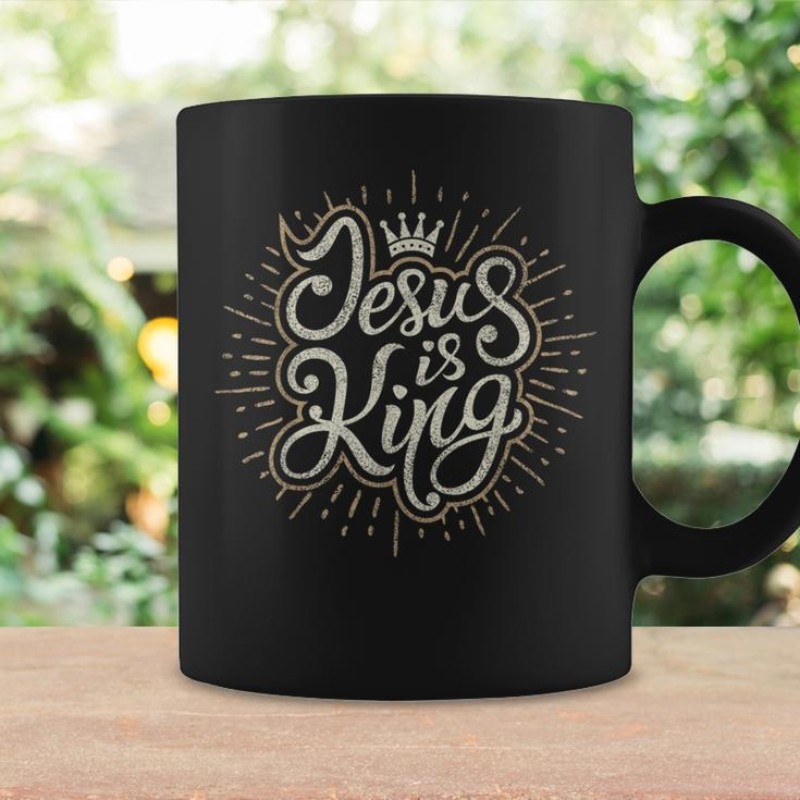 Jesus Is King Bible Faith Graphic Christian Coffee Mug Gifts ideas