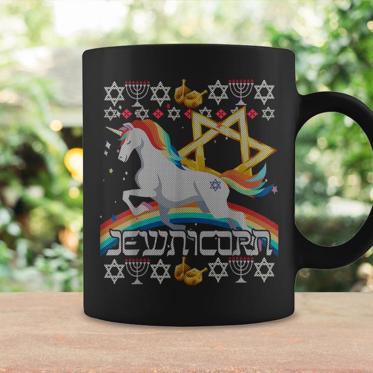 Jewnicorn Unicorn Ugly Hanukkah Chanukah Jewish Coffee Mug Gifts ideas