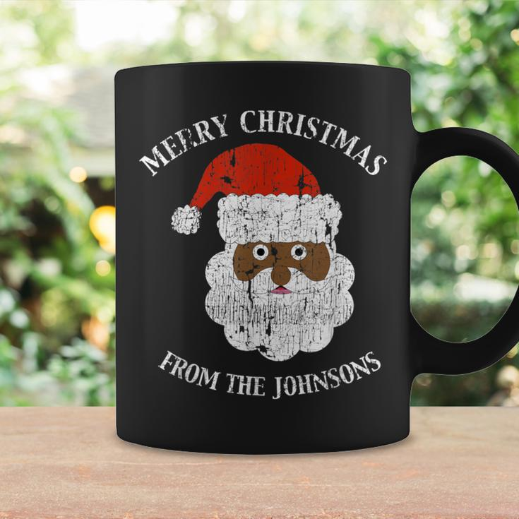 Johnson Family Last Name Surname Santa Merry Christmas Coffee Mug Gifts ideas