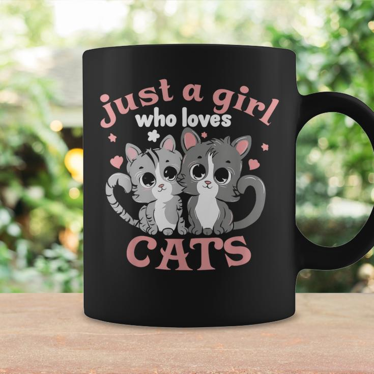 Just A Girl Who Loves Cats Girls Cat Lovers Coffee Mug Gifts ideas