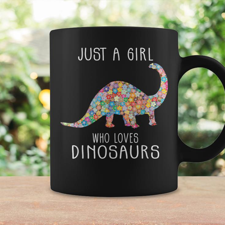 Just A Girl Who Loves Dinosaurs Cute Floral Girls Ns Coffee Mug Gifts ideas