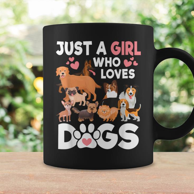 Just A Girl Who Loves Dogs Cute Dog Lover Coffee Mug Gifts ideas