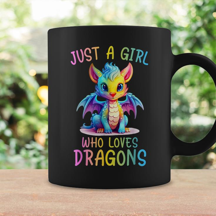 Just A Girl Who Loves Dragons Girl Colorful Dragon Coffee Mug Gifts ideas