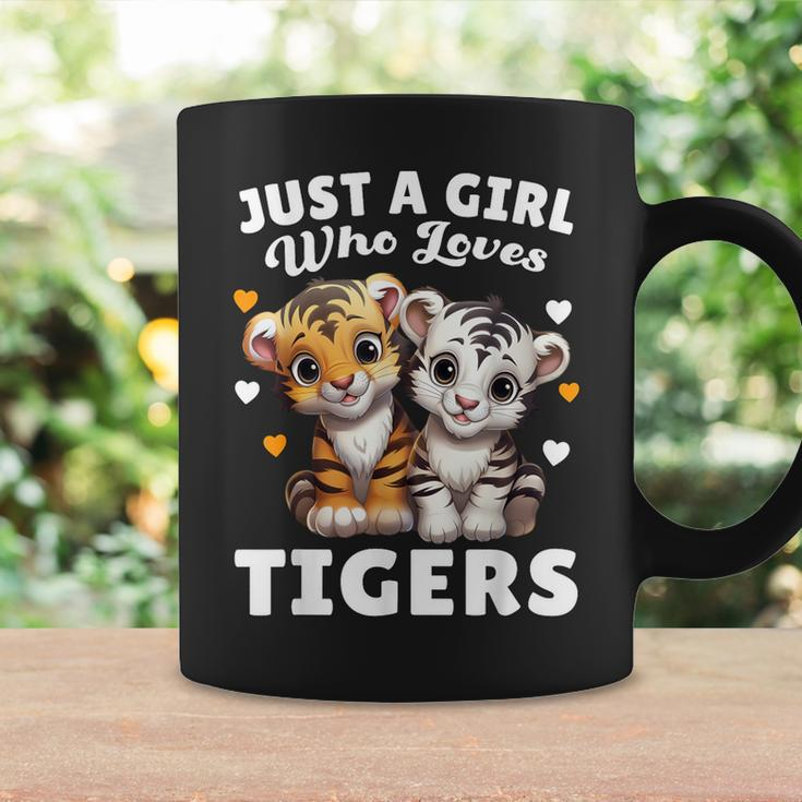 Just A Girl Who Loves Tigers Cute Baby Tigers & Hearts Coffee Mug Gifts ideas