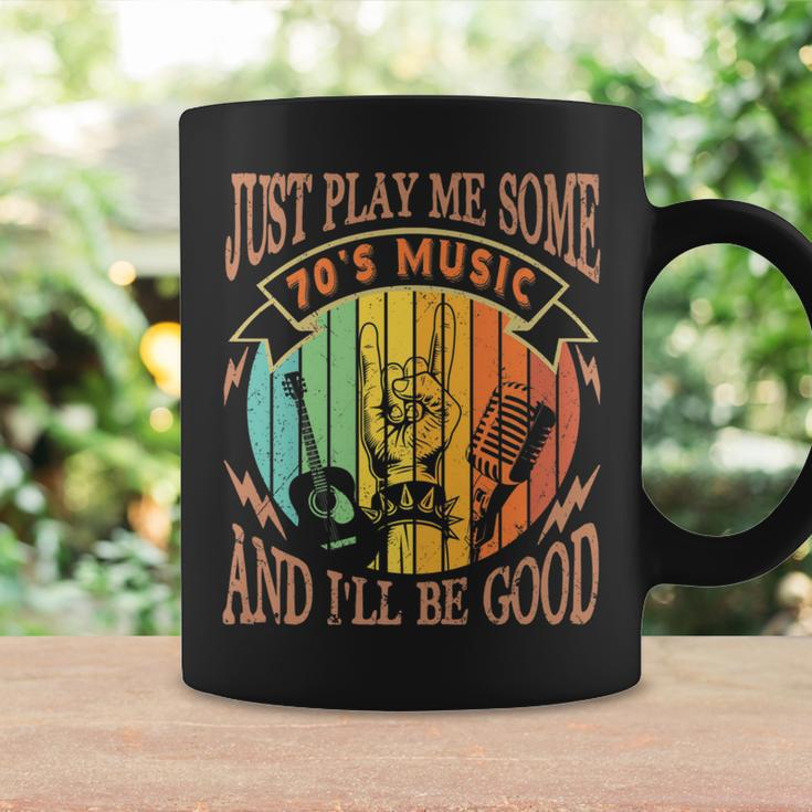 Just Play 70S Music Rock N Roll Lover Retro Vintage Quotes Coffee Mug Gifts ideas