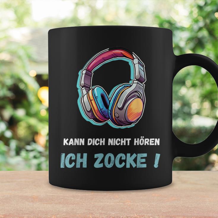 Kann Dich Nicht Hören Ich Zocke Tassen für Gamer, Schwarzes Gaming Tee Geschenkideen