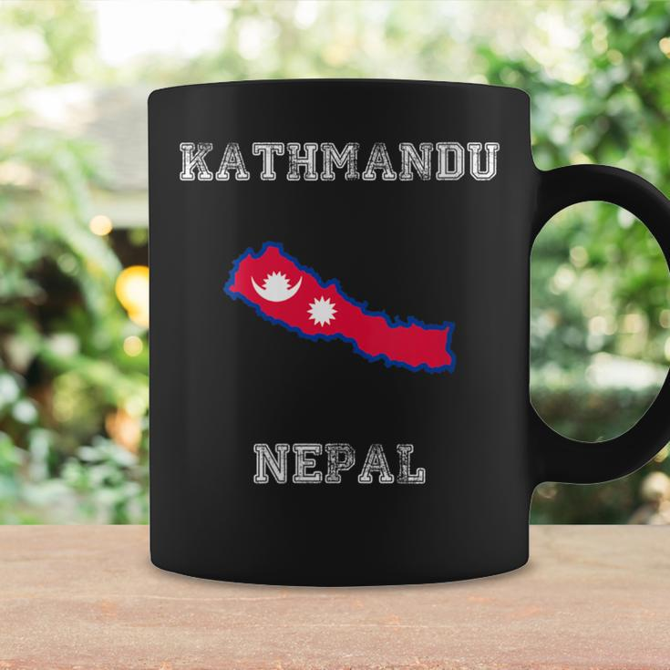 Kathmandu Nepal Vintage Nepal Flag Map Coffee Mug Gifts ideas