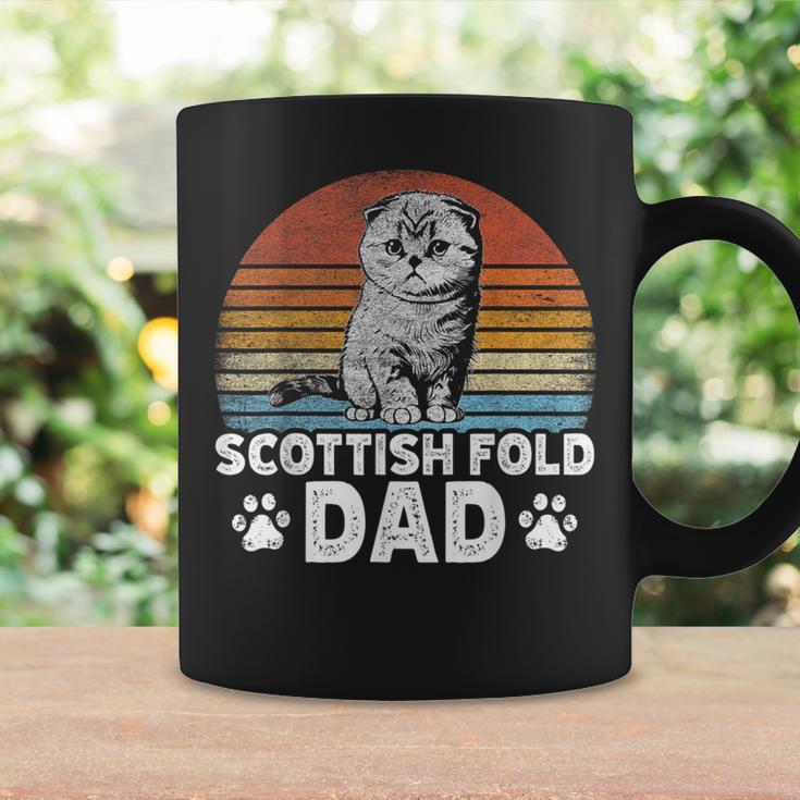 Katzenbesitzer Katzen Papa Retro Scottish Fold Dad Tassen Geschenkideen