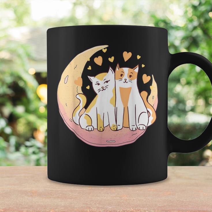 Kawaii Cat Purple Moon Celestial Feline Astrologer Stargazer Coffee Mug Gifts ideas