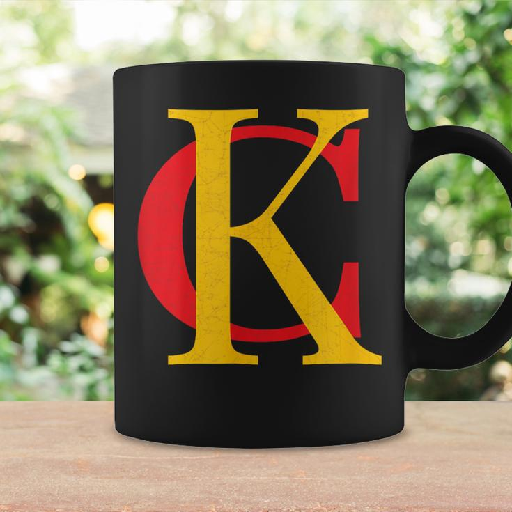 Kc Kansas City Red Yellow & Black Kc Classic Kc Initials Coffee Mug Gifts ideas