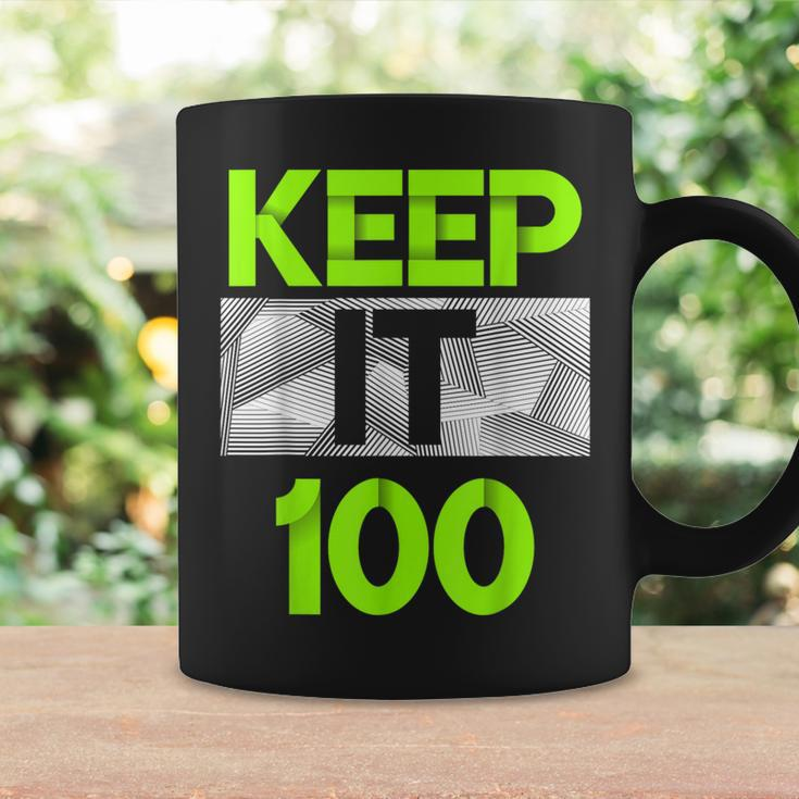 Keep It 100 Green Color Graphic Coffee Mug Gifts ideas