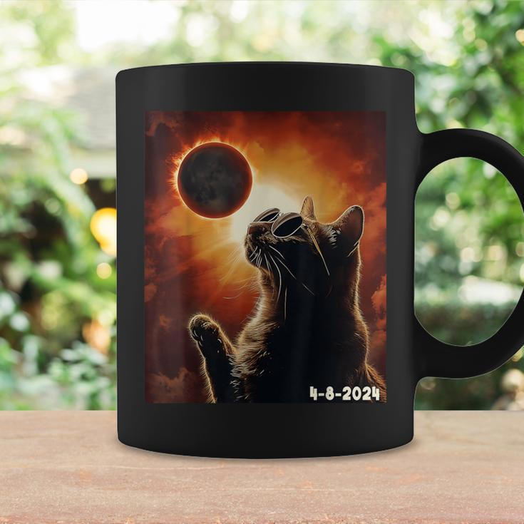 Kitten Cat Wearing Glasses Retro Solar Eclipse April 8 2024 Coffee Mug Gifts ideas