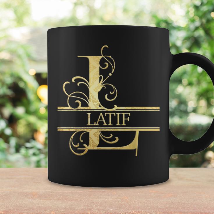 Latif Tassen mit Goldenem Ornament-Design, Personalisiert Geschenkideen