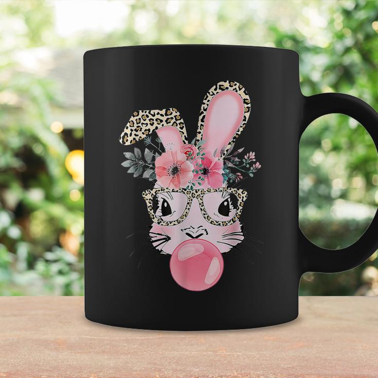 Leopard Print Rabbit Bunny Blowing Bubble Gum Easter Day Coffee Mug Gifts ideas