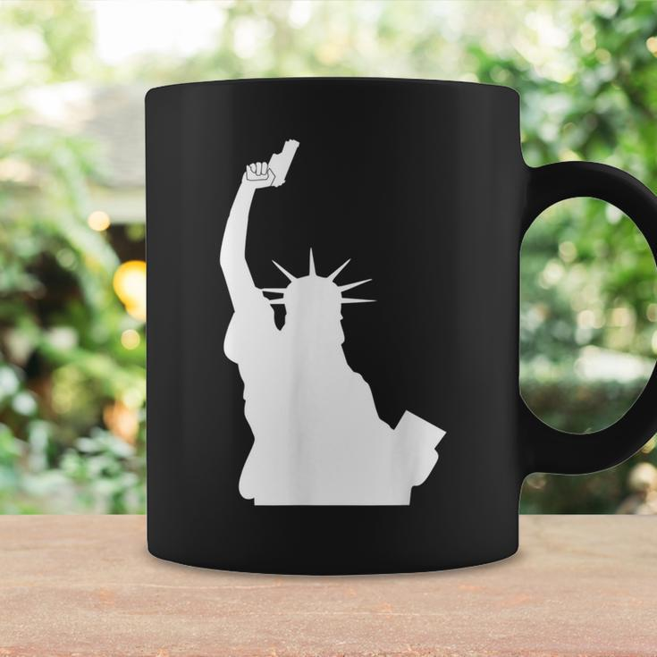 Let Freedom Ring Statue Of Liberty Picture Holding Gun Coffee Mug Gifts ideas