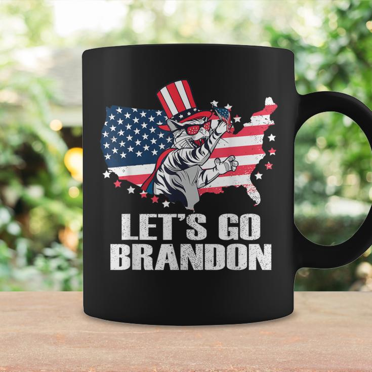 Let's Go Brandon Cat Conservative Us Flag Idea Coffee Mug Gifts ideas