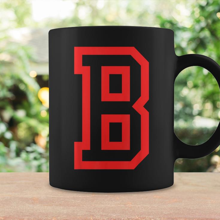 Letter B Large And Bold Outline In Red Coffee Mug Gifts ideas