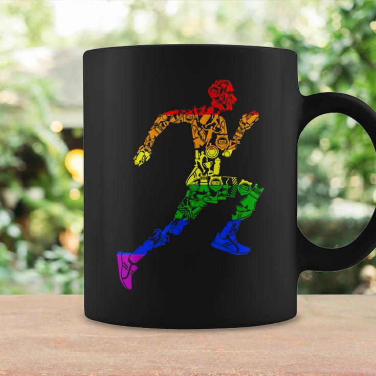 Lgbt Gay Pride Rainbow Flag Running Gear Runner Coffee Mug Gifts ideas