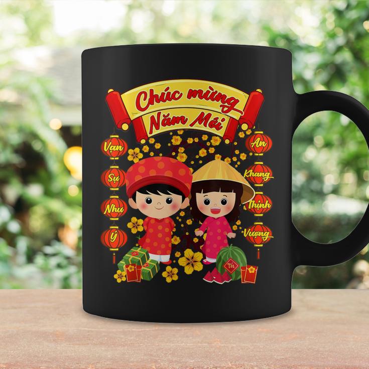 Li Xi Me Please Chuc Mung Nam Moi Vietnamese Boy Girl Ao Dai Coffee Mug