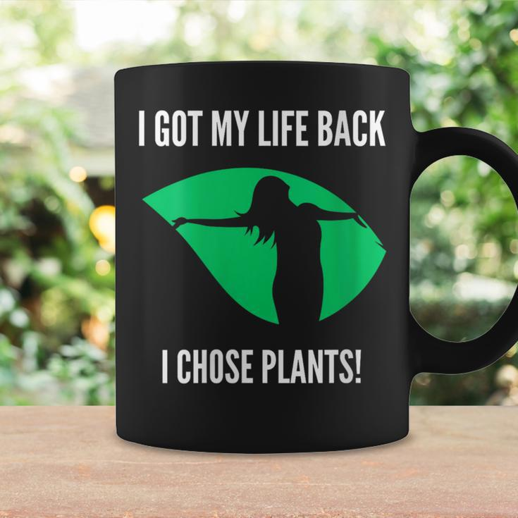 I Got My Life Back I Chose Plants Plantbased -Vegan Coffee Mug Gifts ideas