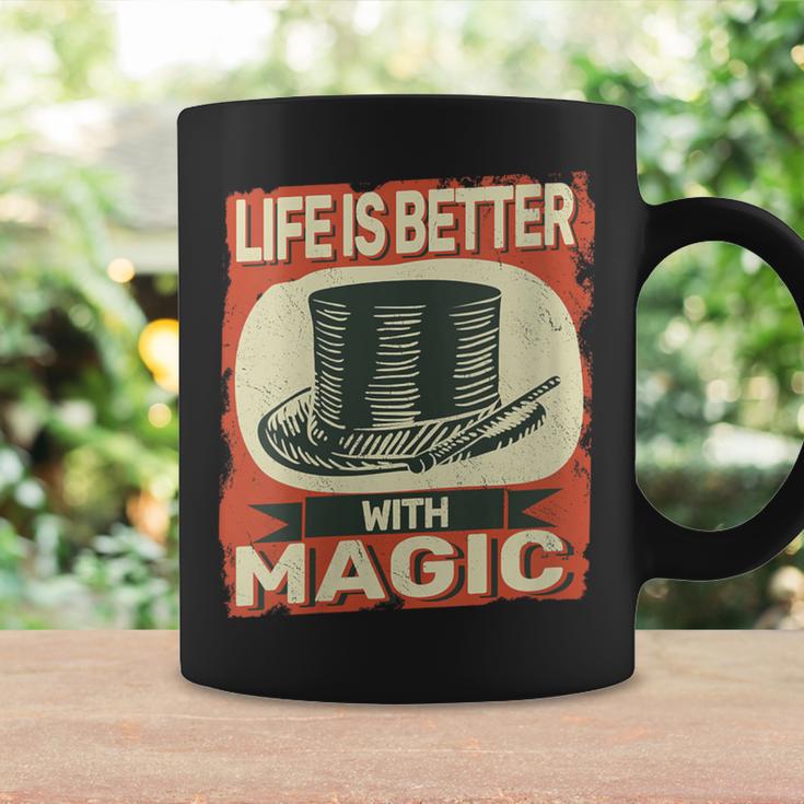 Life Is Better With Magic Vintage Magician Vintage For Men Coffee Mug Gifts ideas