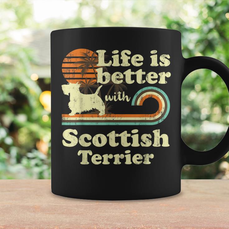 Life Better Scottish Terrierintage Hund Mama Papa Tassen Geschenkideen