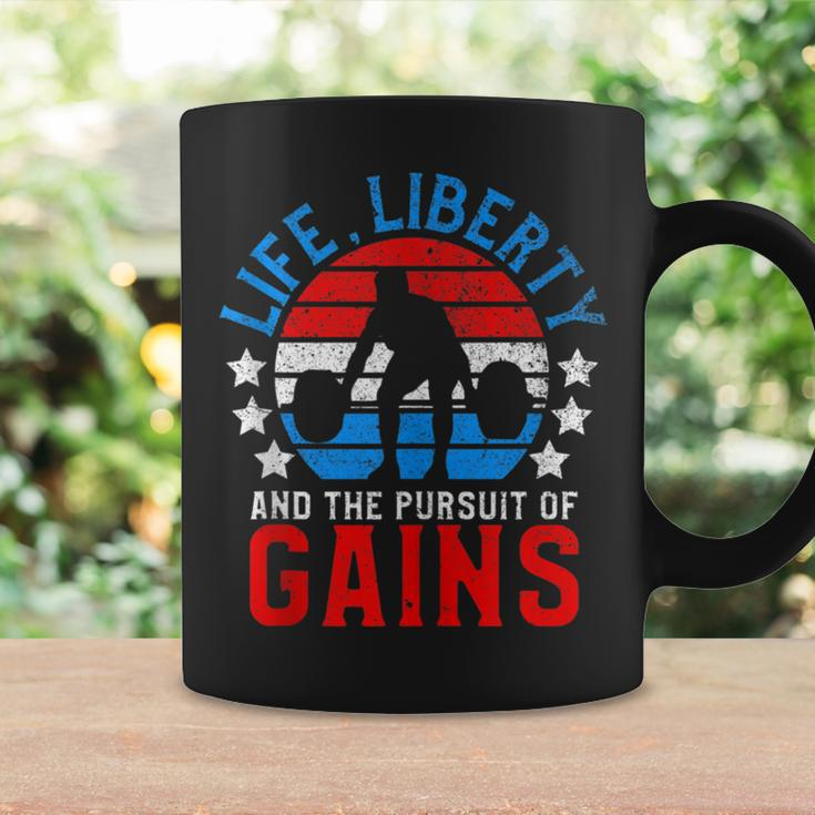 Life Liberty Pursuit Of Gains Workout Weight Lifting Coffee Mug Gifts ideas