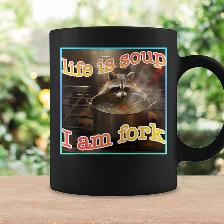 Life Is Soup Oddly Specific Weird Ironic Raccoon Meme Coffee Mug Gifts ideas