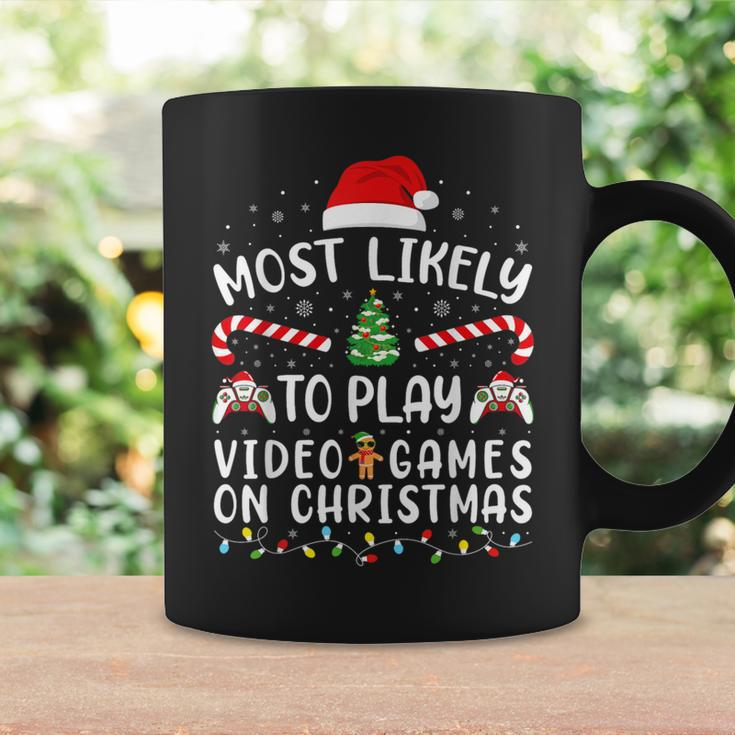 Most Likely To Play Video Games On Christmas Family Joke Coffee Mug Gifts ideas