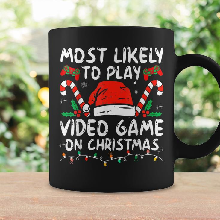 Most Likely To Play Video Games On Christmas Family Matching Coffee Mug Gifts ideas
