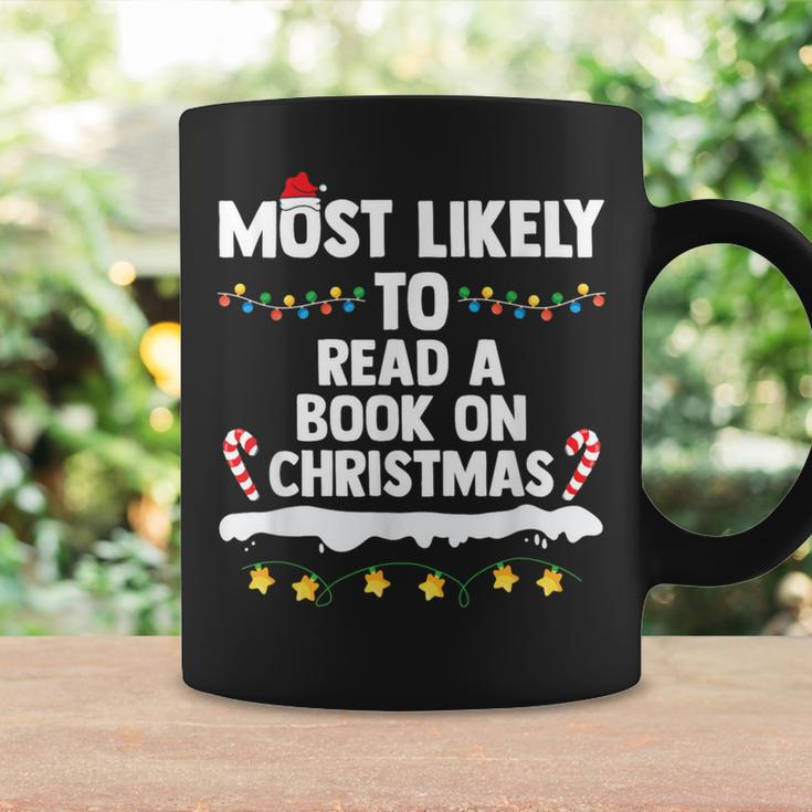 Most Likely To Read A Book On Christmas Matching Family Coffee Mug Gifts ideas
