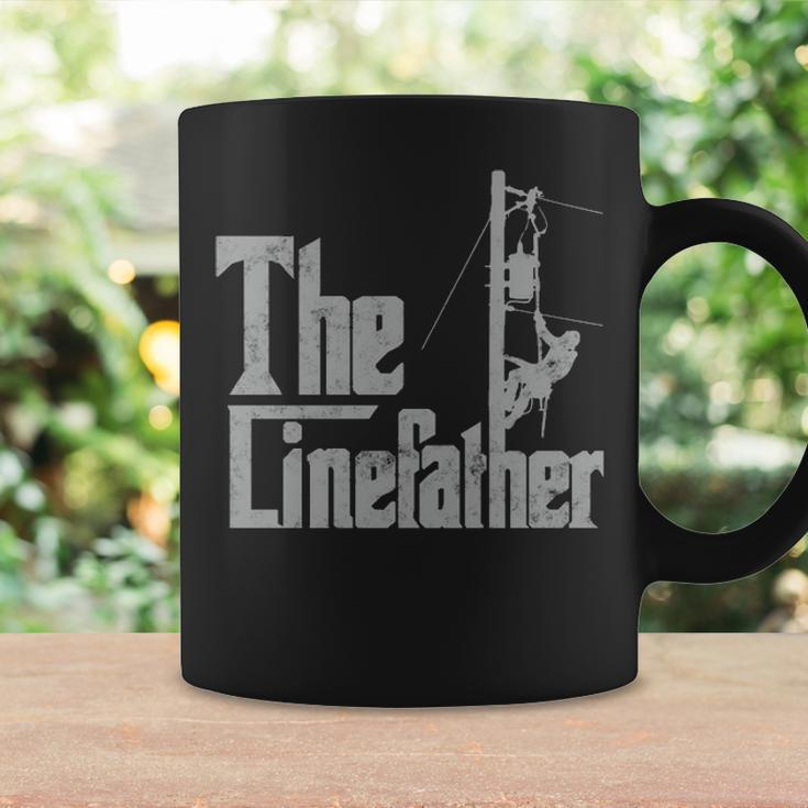 The Linefather Father’S Day Lineman Father Coffee Mug Gifts ideas