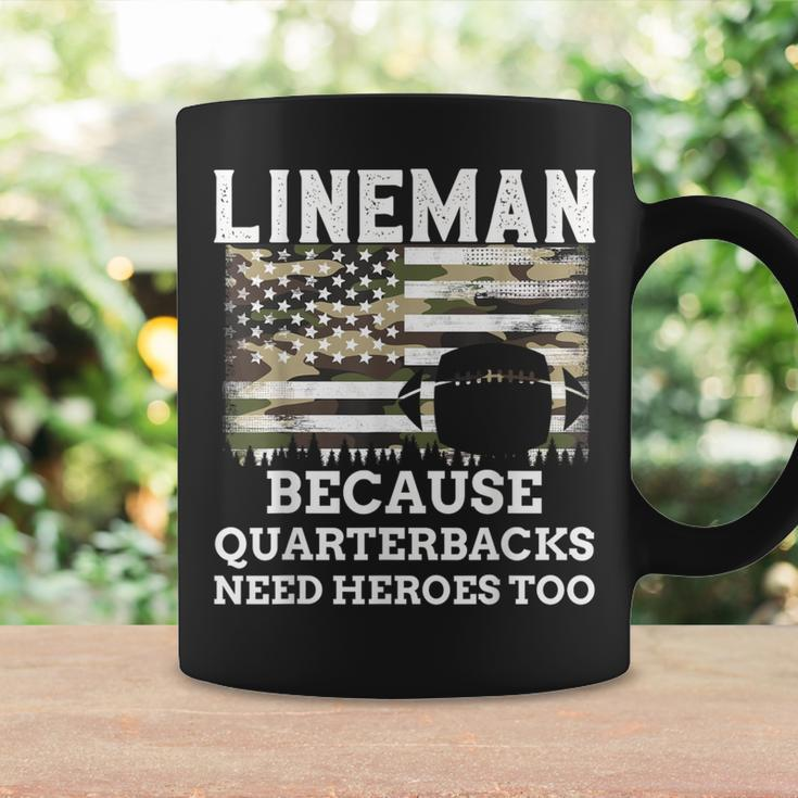 Lineman Football Patriotic American Flag Camouflage Coffee Mug Gifts ideas