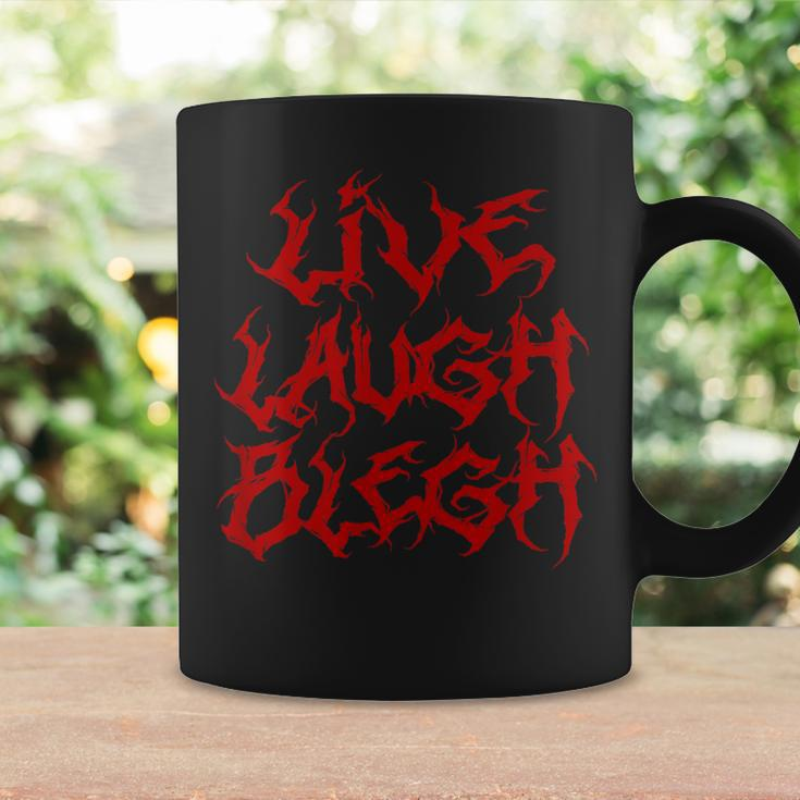 Live Laugh Blegh Heavy Metal Band Parody Moshpit Coffee Mug Gifts ideas