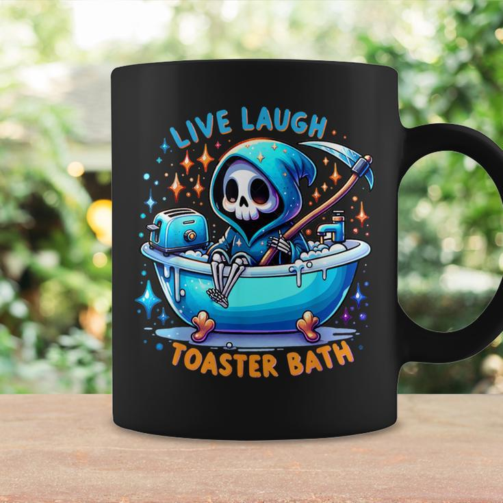 Live Laugh Toaster Bath Skeleton Saying Coffee Mug Gifts ideas