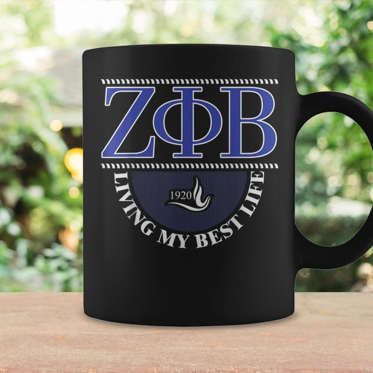 Living My Best Life As Zeta Blue Phi Beta 1920 Sorority Coffee Mug Gifts ideas