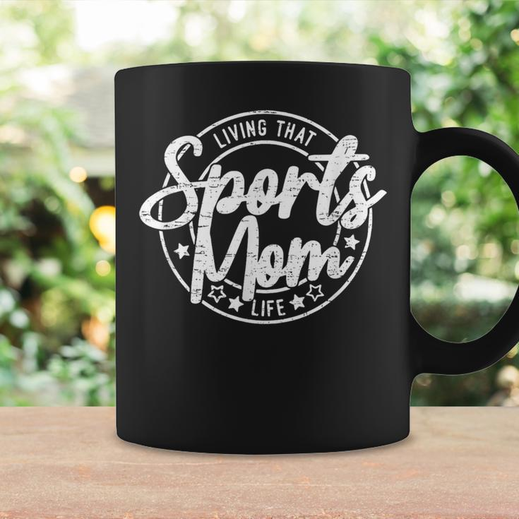 Living That Sports Mom Life Sports Mama Coffee Mug Gifts ideas