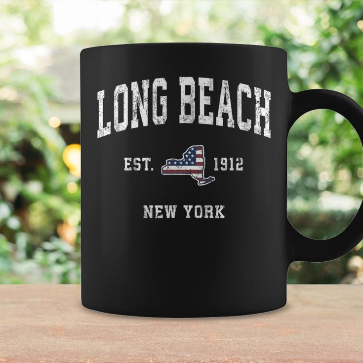 Long Beach New York Ny Vintage American Flag Sports Coffee Mug Gifts ideas