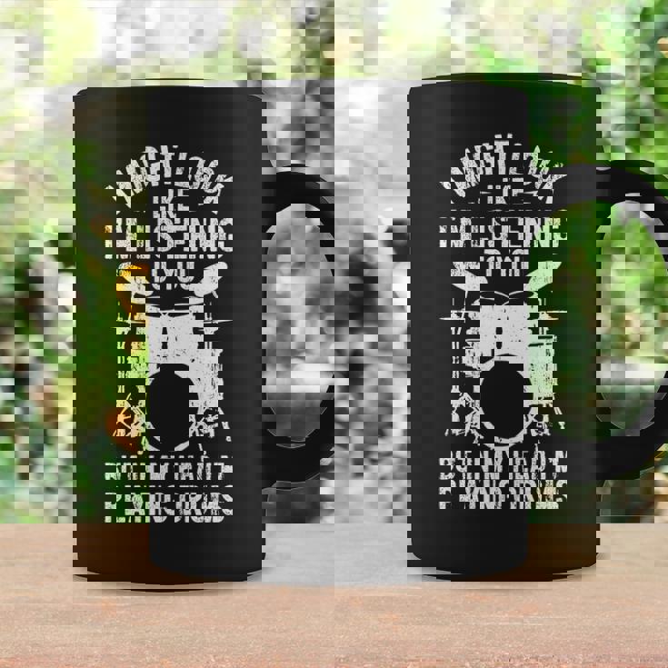 I Might Look Like I'm Listening Drummer Playing Drums Coffee Mug Gifts ideas