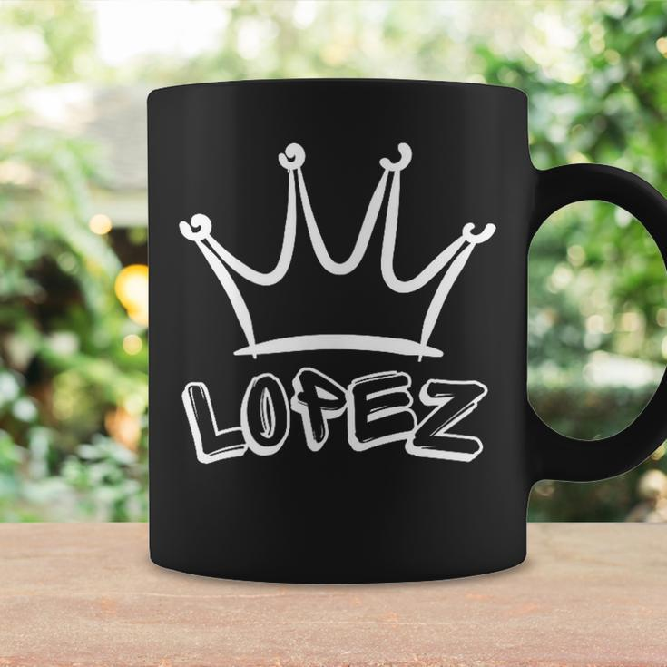 Lopez Family Name Cool Lopez Name And Royal Crown Coffee Mug Gifts ideas