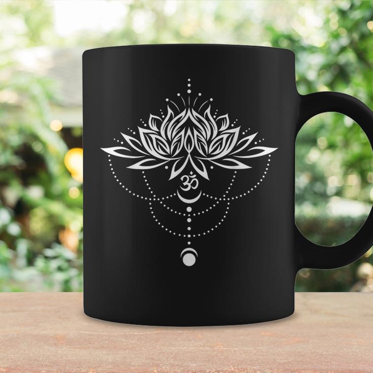 Lotus Flower With Om Symbol And Moon Yoga Meditation Coffee Mug Gifts ideas
